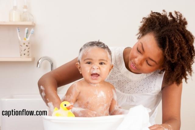 Baby Bath Picture Captions for Instagram