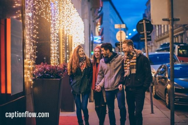 Funny Friendship Night Walk Caption